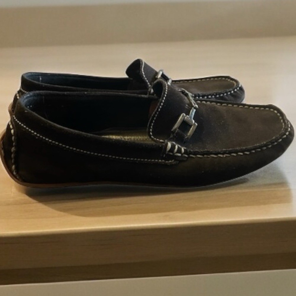 Alfani 360 Flex Black Suede Leather Upper Driving  Moccasins Loafers Size 8.5M